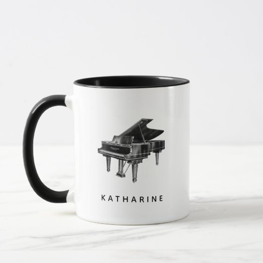 Piano-minimalistisch wit Mok (Links)