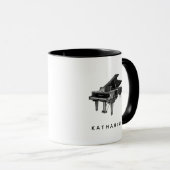 Piano-minimalistisch wit Mok (Voorkant rechts)