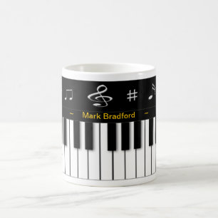 Piano-Mok - Persoonlijke naam Koffiemok