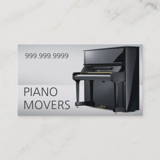 Piano Moving Movers Visitekaartje (Voorkant)