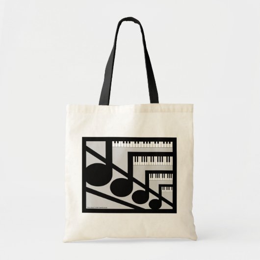 Piano Music Bag Tote Bag (Voorkant)