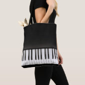 Piano Music Black en White Tote Bag (Dichtbij)