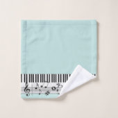 Piano Music Design Ensemble de serviettes de bain (Gant de toilette)