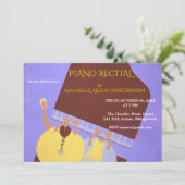 Piano Music Duet Recital Event  Kaart (Staand voorkant)