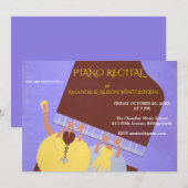 Piano Music Duet Recital Event  Kaart (Voorkant / Achterkant)
