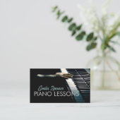 Piano Music Enseignant Carte de visite noir (Debout devant)