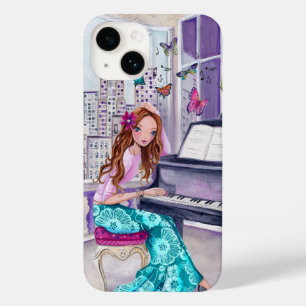 Piano Music Girl à New+York   Iphone 6 plus Coque