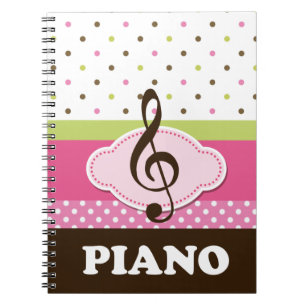 Piano Music Practice Notebook Journal Notitieboek