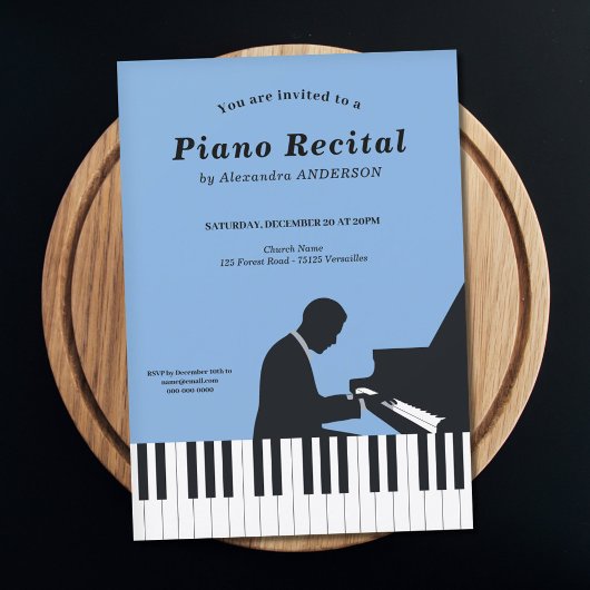 Piano Music Recital Invitation