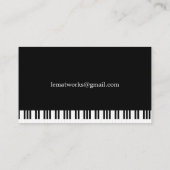 PIANO MUSIC VISITEKAARTJE (Achterkant)