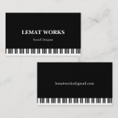 PIANO MUSIC VISITEKAARTJE (Voorkant / Achterkant)