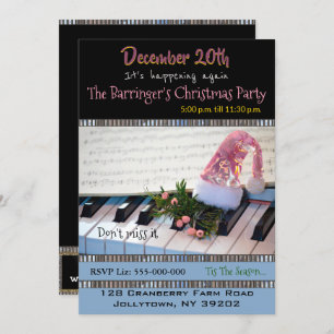 Piano Musical Fête Invitation