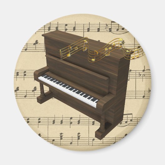 Piano Musical Instrument et Partition Magnet (Devant)