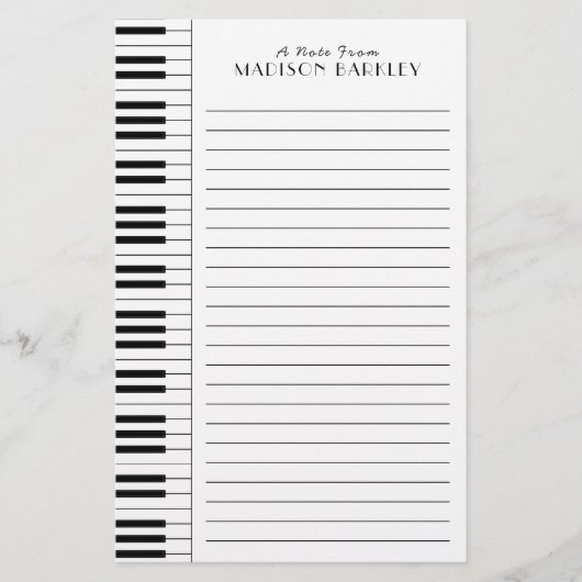 Piano Musician Music Teacher Briefpapier (Voorkant)