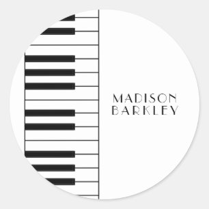 Piano Musician Music Teacher Ronde Sticker