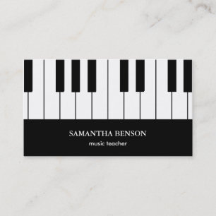 Piano Musician Visitekaartje with Music Note