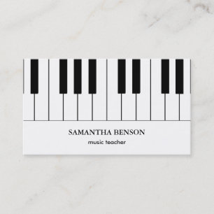 Piano Musician Visitekaartje with Music Note