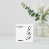 Piano musicien Carte de visite avec note de musiqu (Debout devant)