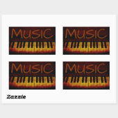 Piano, Musique, Autocollant (Feuille)