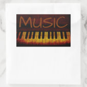 Piano, Musique, Autocollant (Sac)