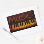 Piano, Musique, Autocollant (Enveloppe)