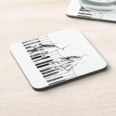 Piano-muziek Bier Onderzetter (Linkerzijde)