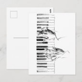 Piano-muziek Briefkaart (Voorkant / Achterkant)