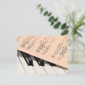 Piano-muziek Briefkaart (Staand voorkant)