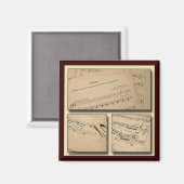 Piano Muziek Collage Magneet (Voorkant / Achterkant)