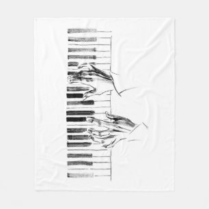 Piano-muziek Fleece Deken