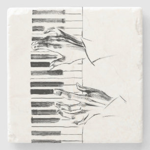 Piano-muziek Stenen Onderzetter