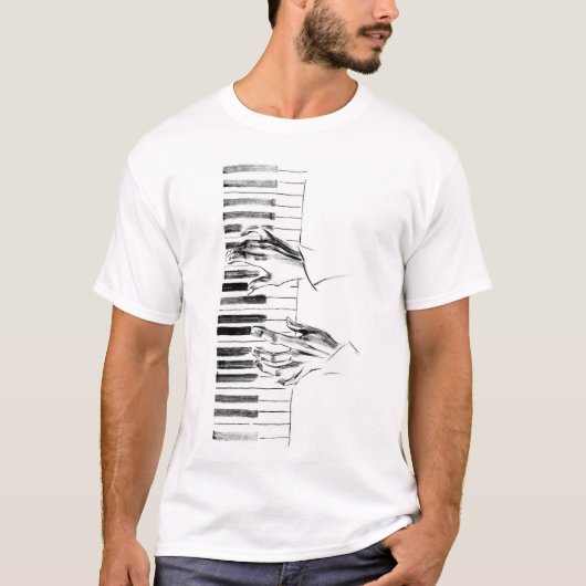 Piano-muziek T-shirt (Voorkant)