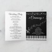 Piano Muzikale Opmerkingen Zwart & Wit Foto Huweli Programma (Binnen)
