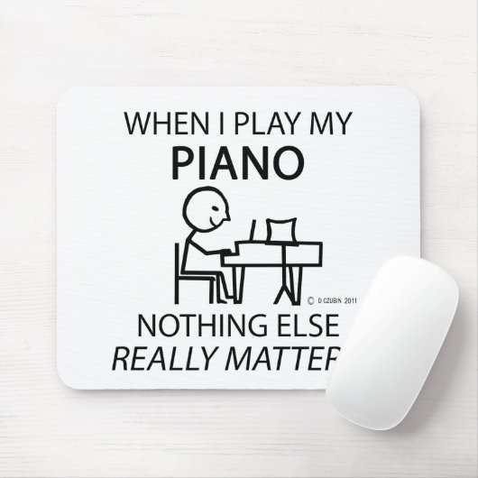 Piano Niets anders Matters Muismat (Met muis)