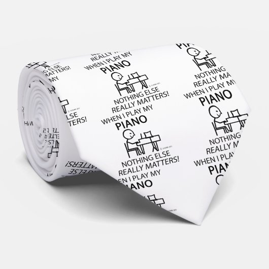 Piano Niets anders Matters Stropdas (Opgerold)