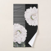 Piano noir blanc de pivoine (Serviette à main)