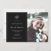 Piano Noir Classique Considérant Photo Invitation (Devant)