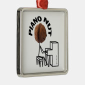 Piano Nut Metalen Ornament (Rechts)