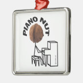 Piano Nut Metalen Ornament (Links)