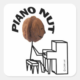 Piano Nut Vierkante Sticker