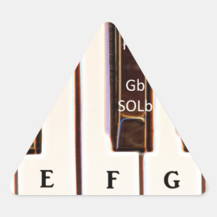 Piano Octave DO RE MI Driehoek Sticker