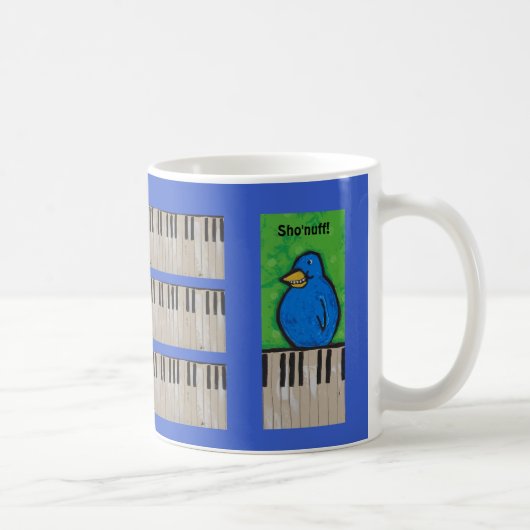 Piano oefent grappige mug uit koffiemok (Rechts)