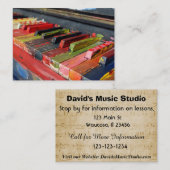 Piano- of muzieklessen Visitekaartje (Voorkant / Achterkant)