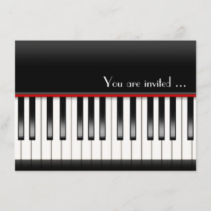 Piano Overweging Invite Kaart