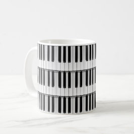 Piano pattern koffiemok