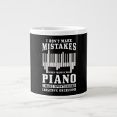 Piano Pianist Gift Extra Grote Beker (Voorkant)