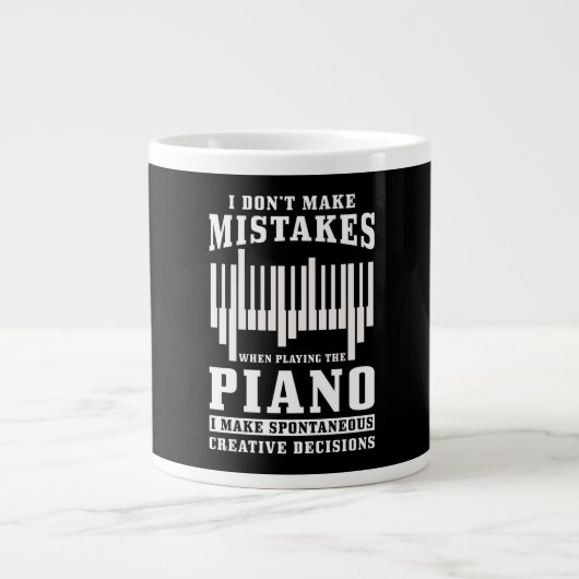 Piano Pianist Gift Extra Grote Beker (Voorkant)