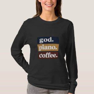 Piano Player Christelijke Musiciaanse kerk Jesus I T-shirt