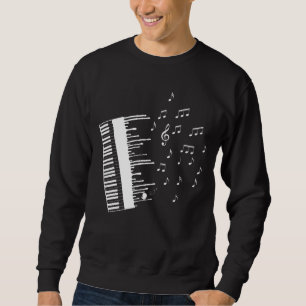 Piano Player Flying Muzieknoten Bird Pianist Trui