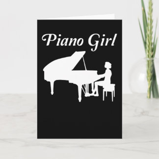 Piano Player Grand Piano Pianist Women Girls Gift Kaart
